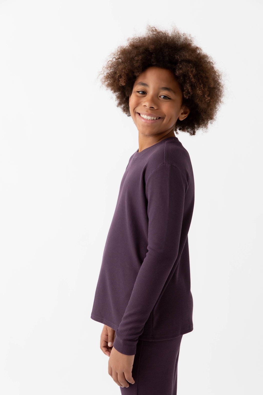 Children's Bamboo Waffle Knit Base Layer Set - Image 2