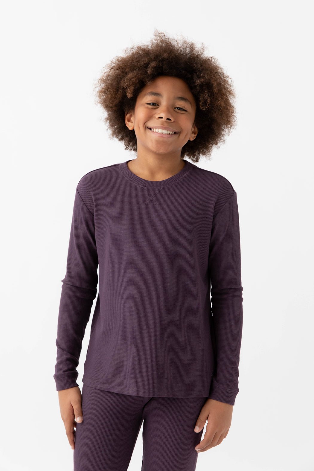 Children's Bamboo Waffle Knit Base Layer Set - Image 3