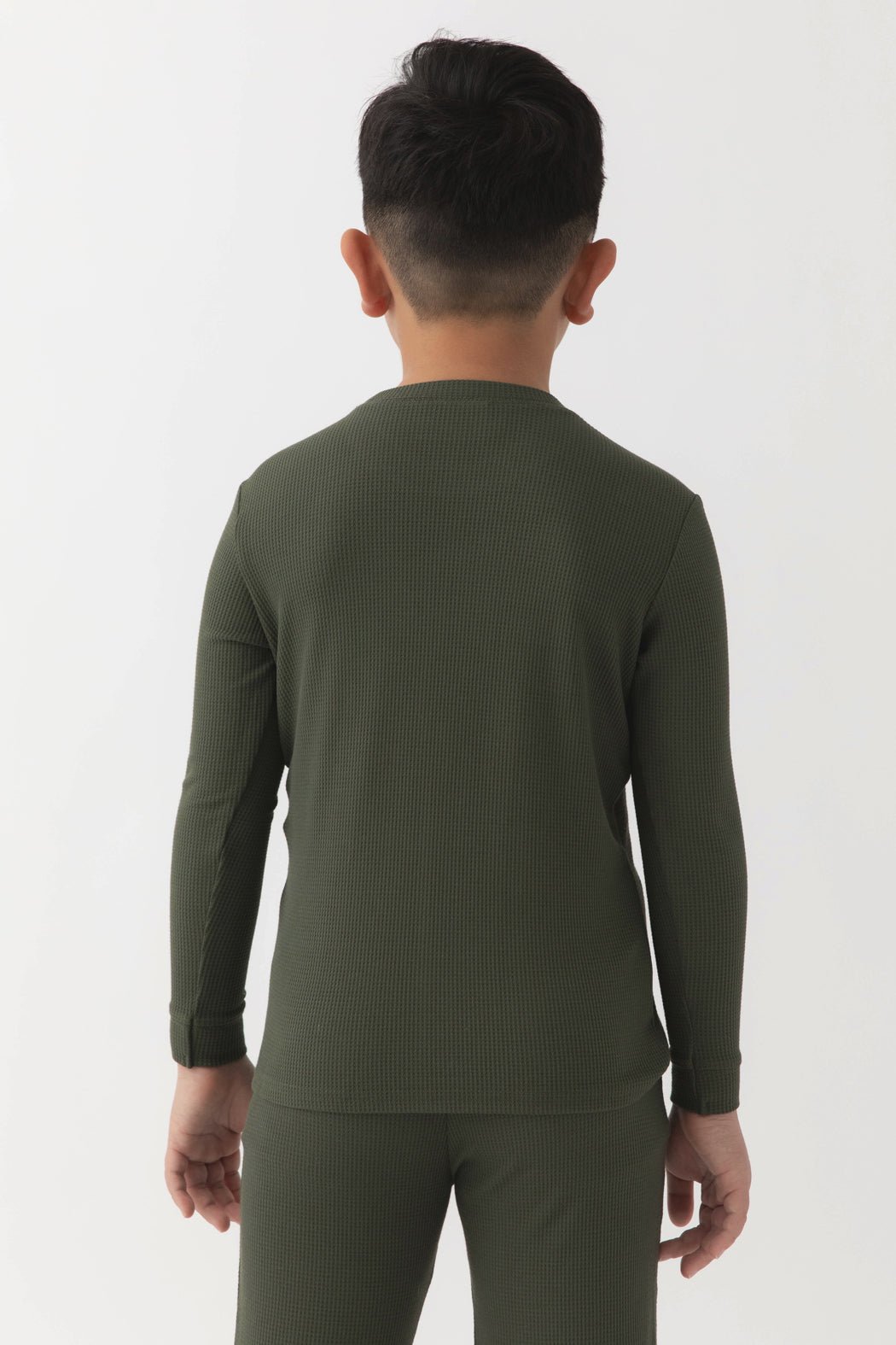 Children's Bamboo Waffle Knit Base Layer Long Sleeve - Image 5