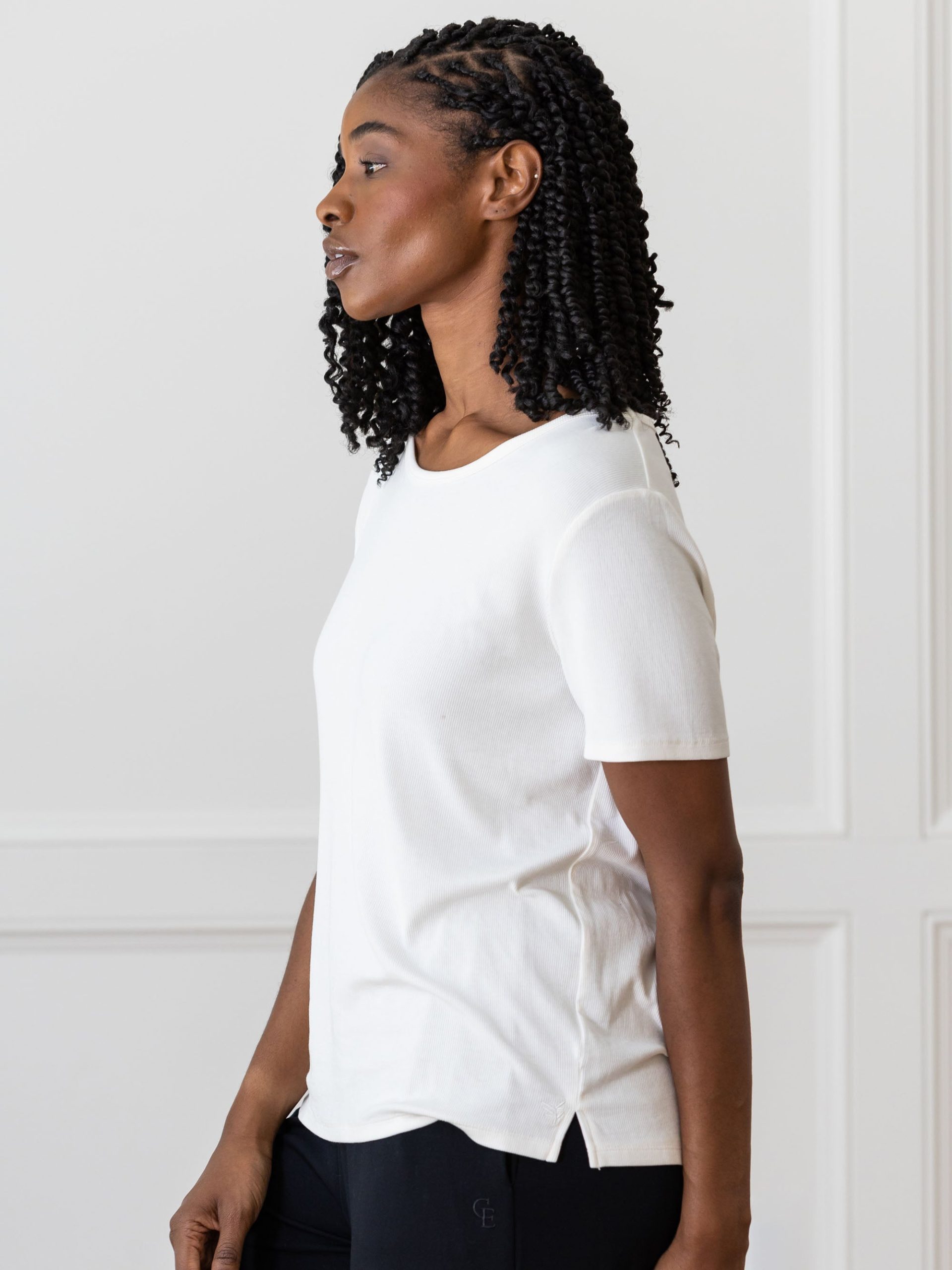 Women’s Bamboo Rib-Knit Short Sleeve Lounge Top - Image 5