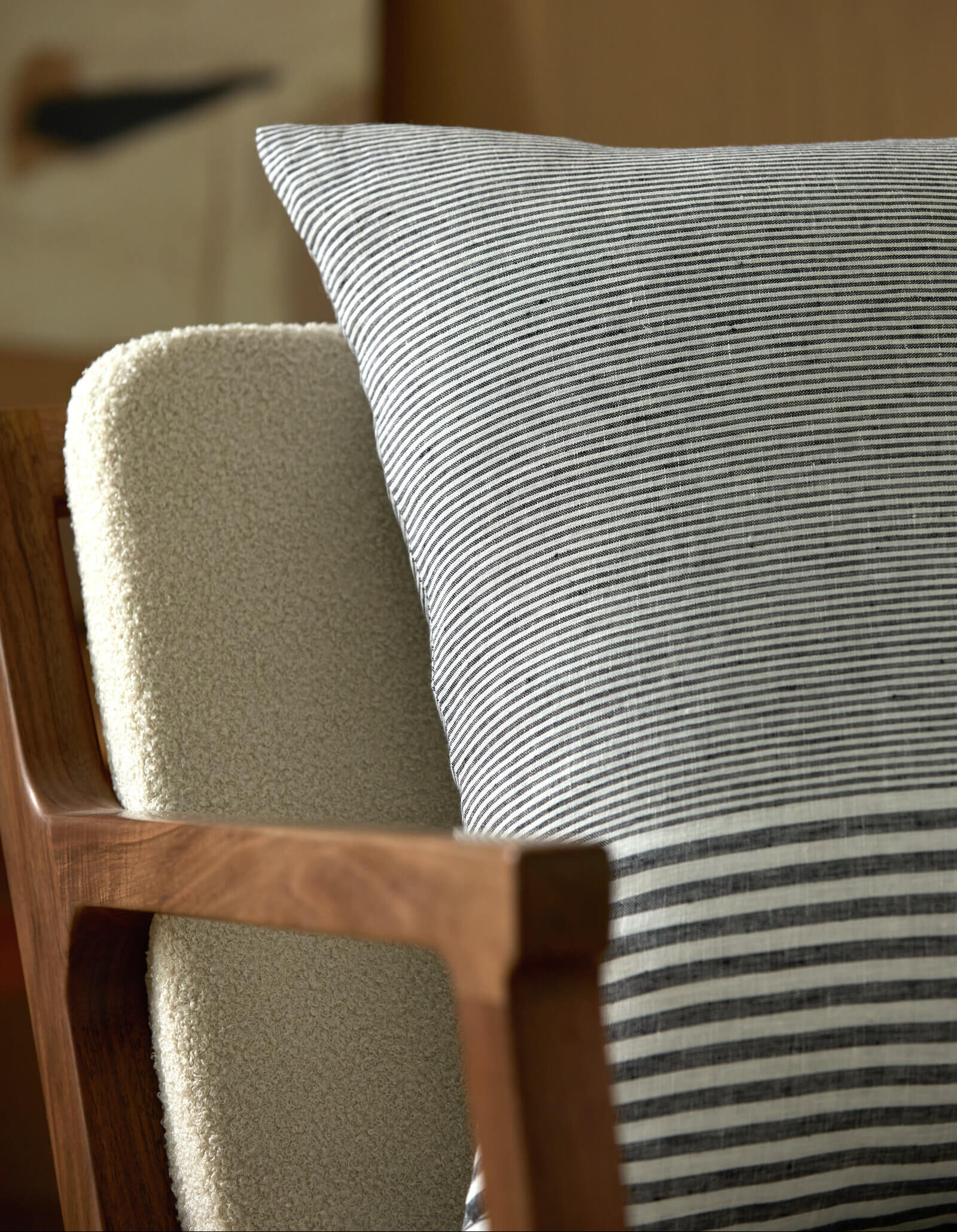 Striped Linen Throw Pillow - Image 7