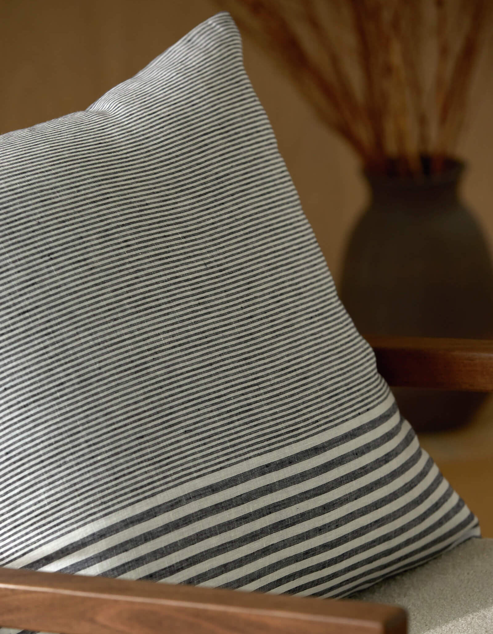 Striped Linen Throw Pillow - Image 5