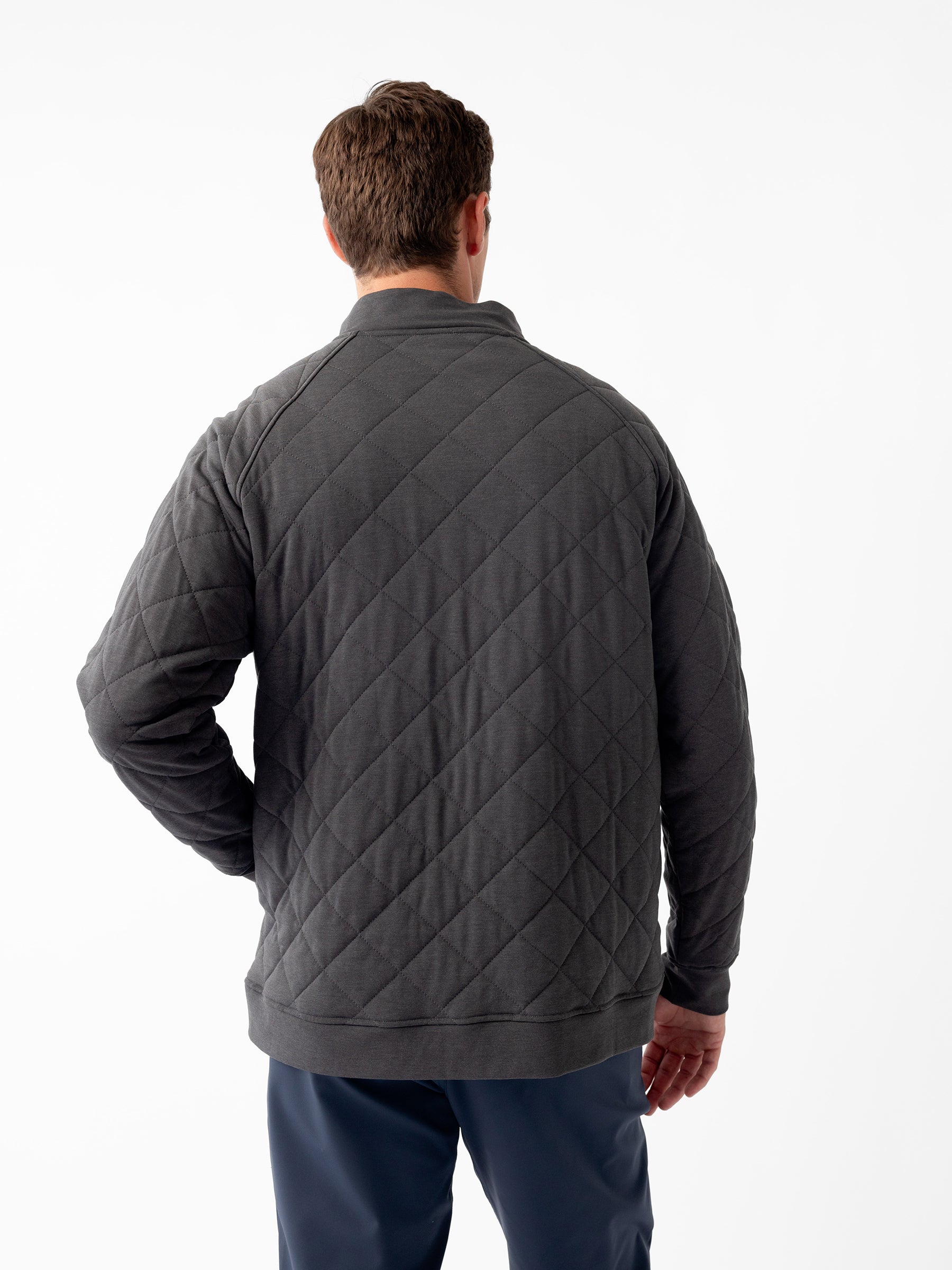 Men's Brushed Bamboo Quilted Snap Pullover - Image 4