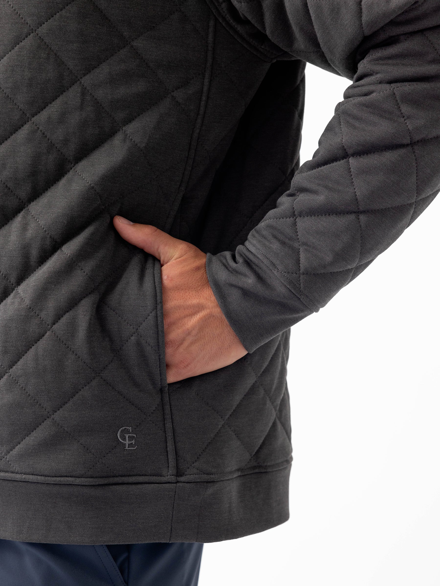 Men's Brushed Bamboo Quilted Snap Pullover - Image 5