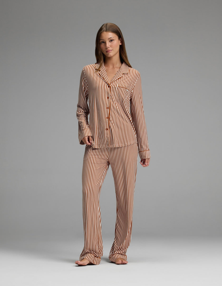 Women's Bamboo Stretch-Knit Long Sleeve Pajama Top - Image 3