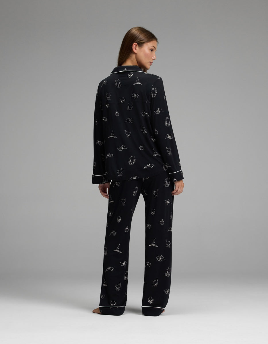 Women's Bamboo Stretch-Knit Long Sleeve Pajama Set - Image 2