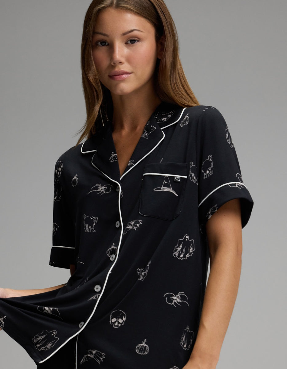 Women's Bamboo Stretch-Knit Short Sleeve Pajama Set - Image 5