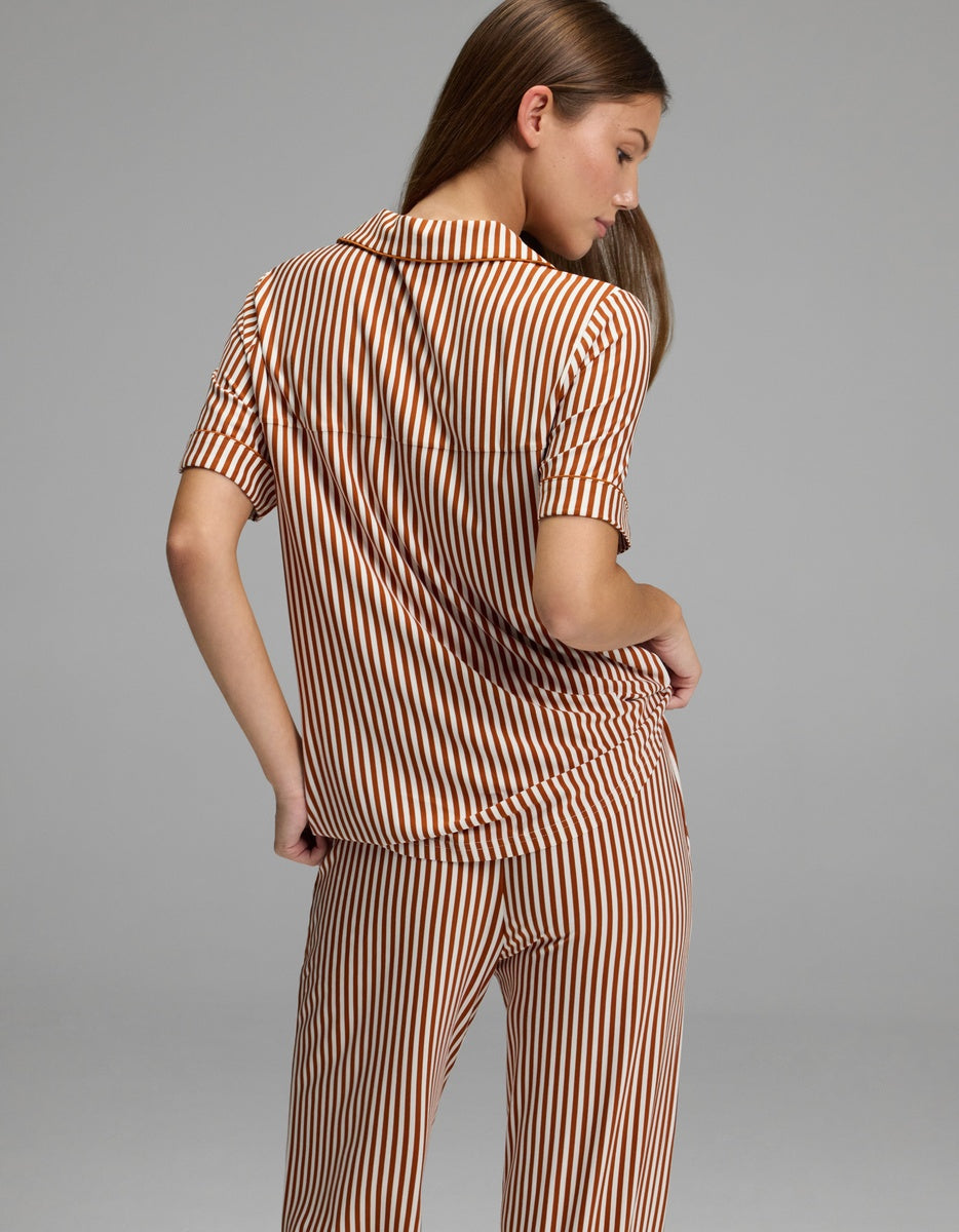 Women's Bamboo Stretch-Knit Short Sleeve Pajama Top - Image 3
