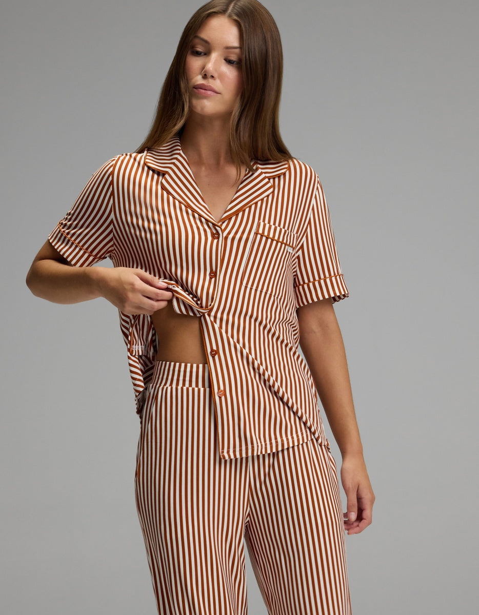 Women's Bamboo Stretch-Knit Short Sleeve & Pant Pajama Set - Image 4