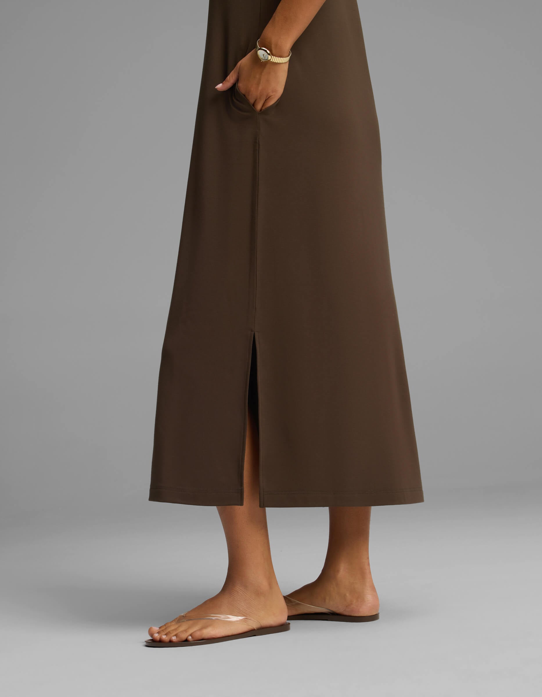 Women's Brushed Bamboo Midi Dress - Image 4