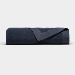 Waterfront Grid Matelasse Blanket