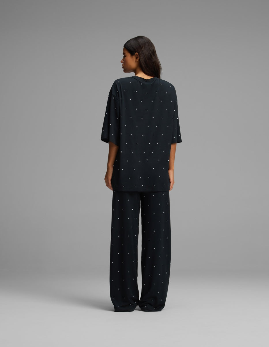 Women's First Layer Boyfriend Sleep Tee & Pajama Pant Set - Image 2