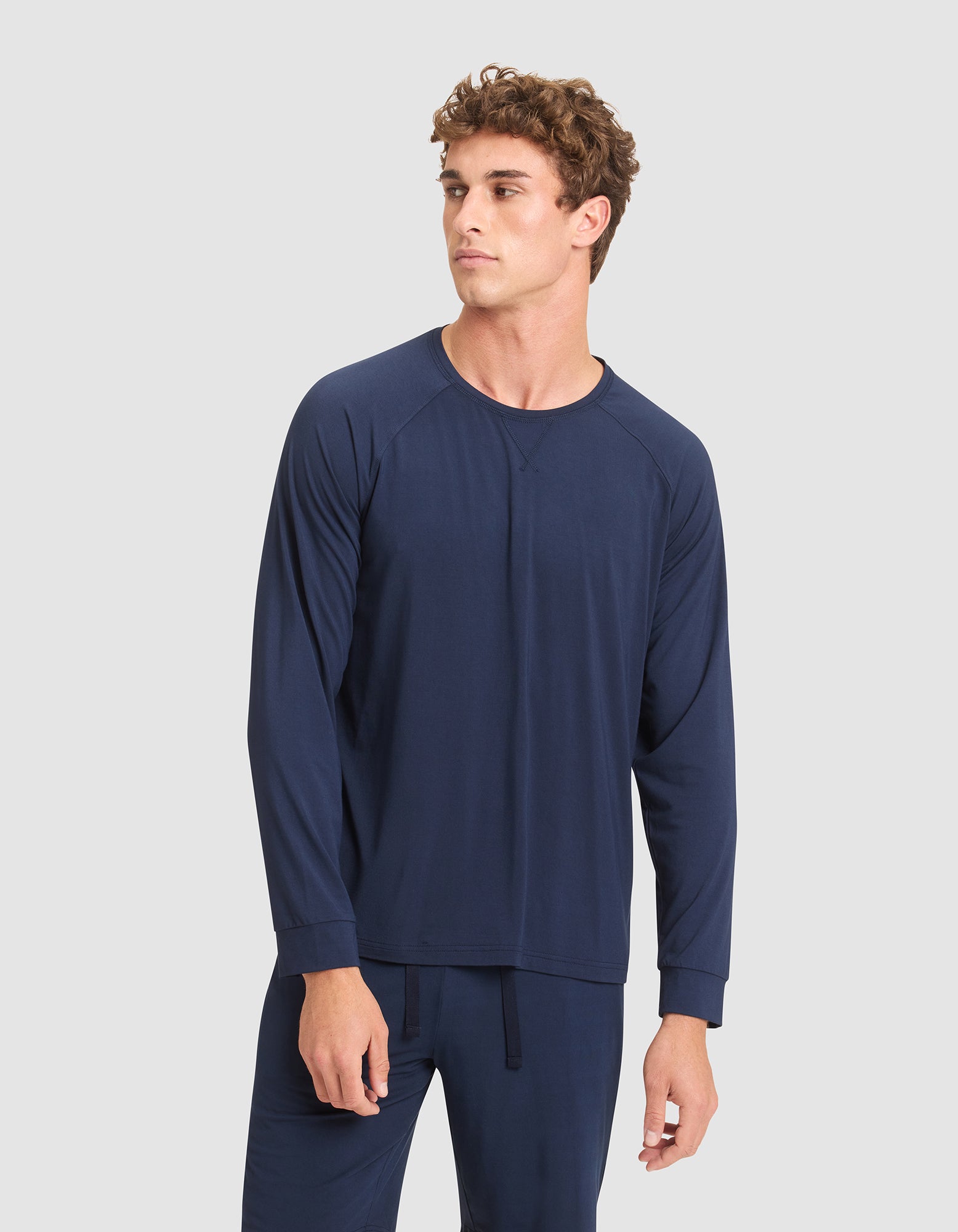 Men's Bamboo Stretch-Knit Long Sleeve Pajama Set - Image 2
