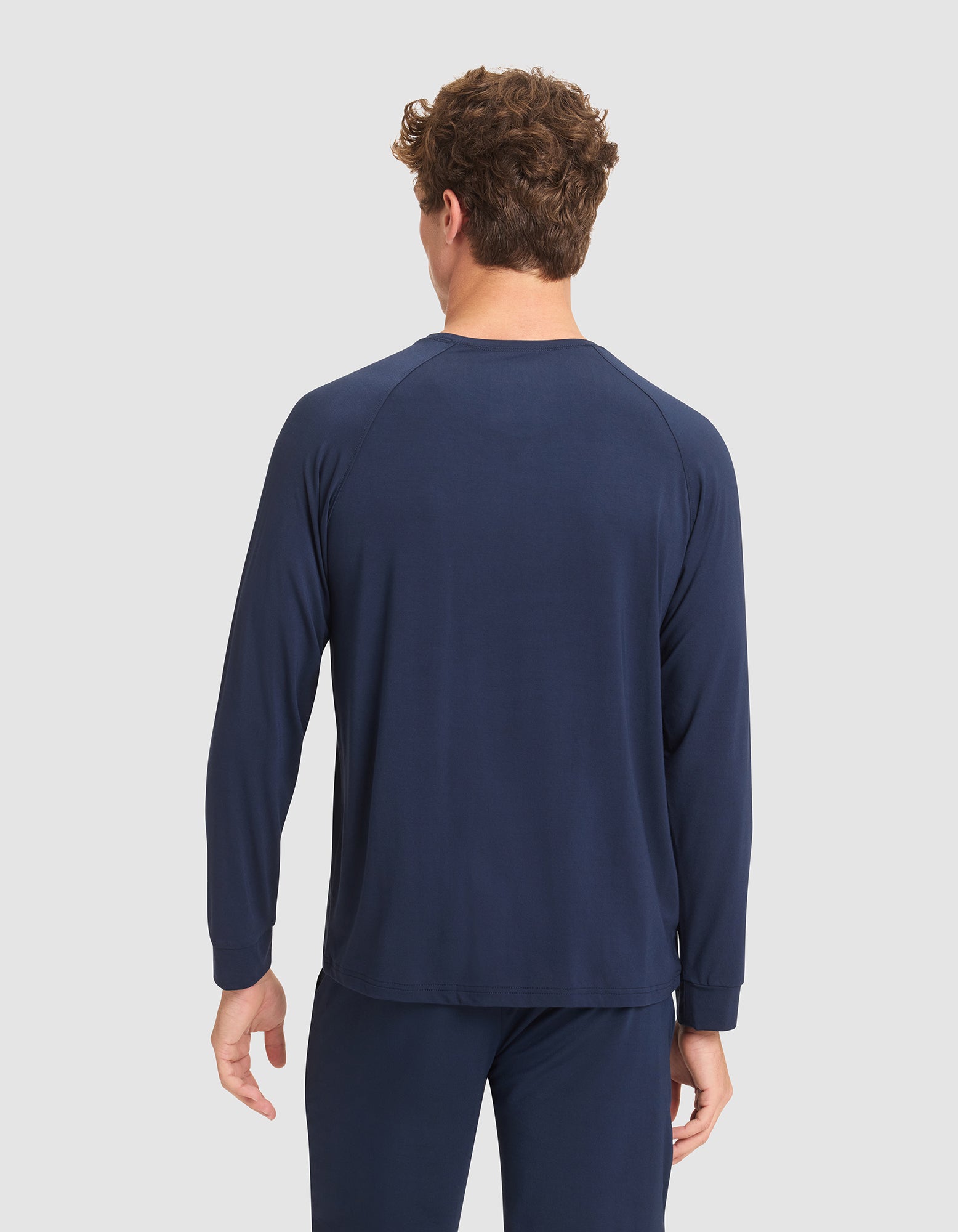 Men's Bamboo Stretch-Knit Long Sleeve Pajama Set - Image 3