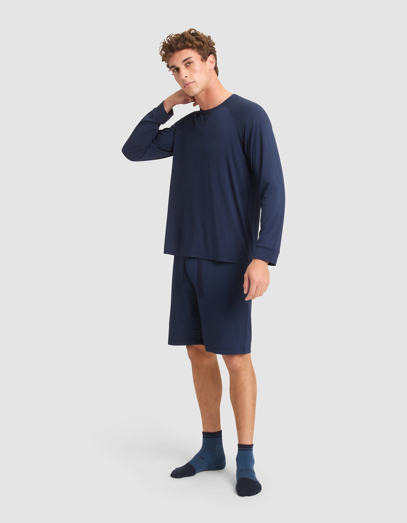 Men's Bamboo Stretch-Knit Long Sleeve Pajama Top - Image 3