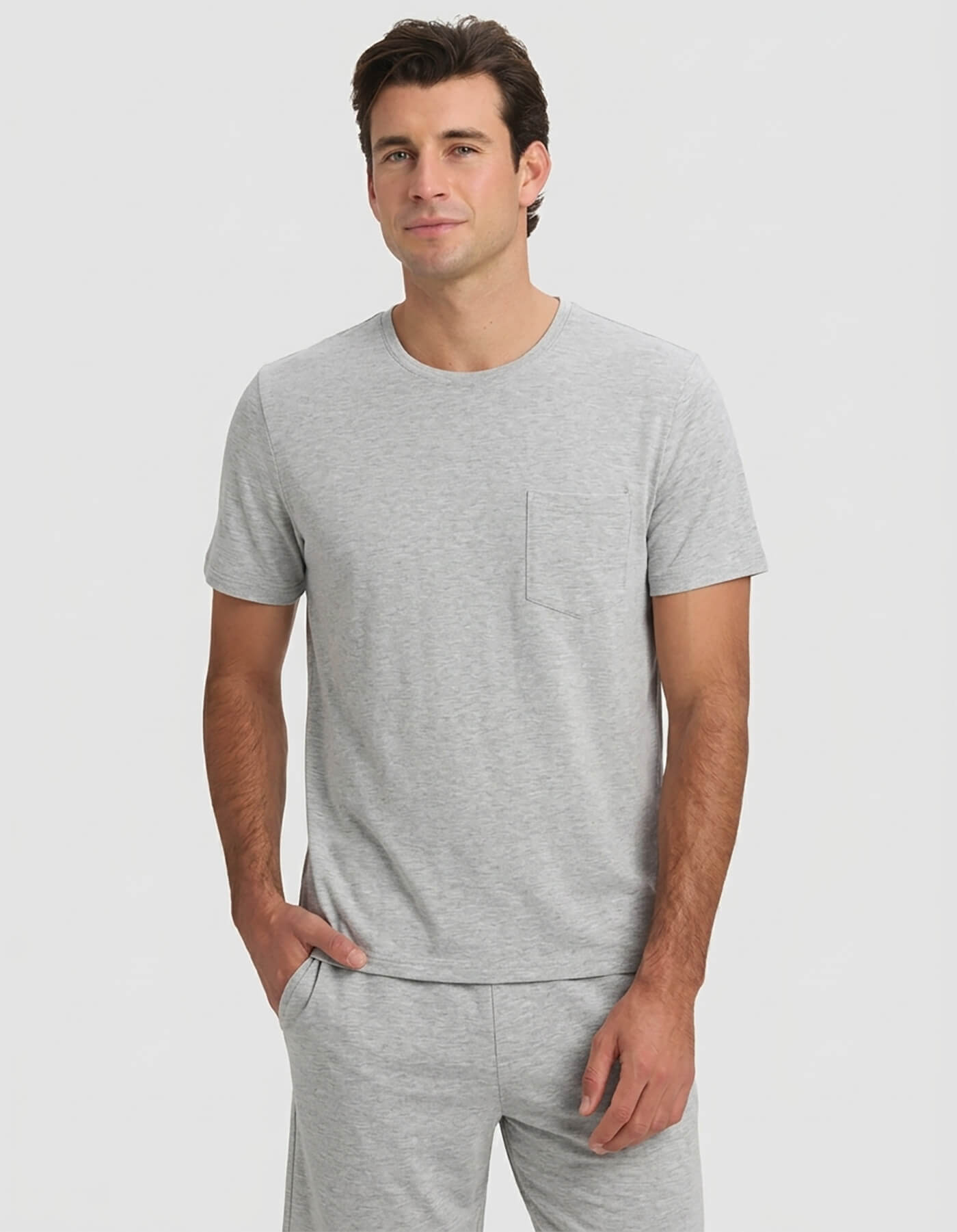 Men's Bamboo Stretch-Knit Short Sleeve Pajama Set - Image 2