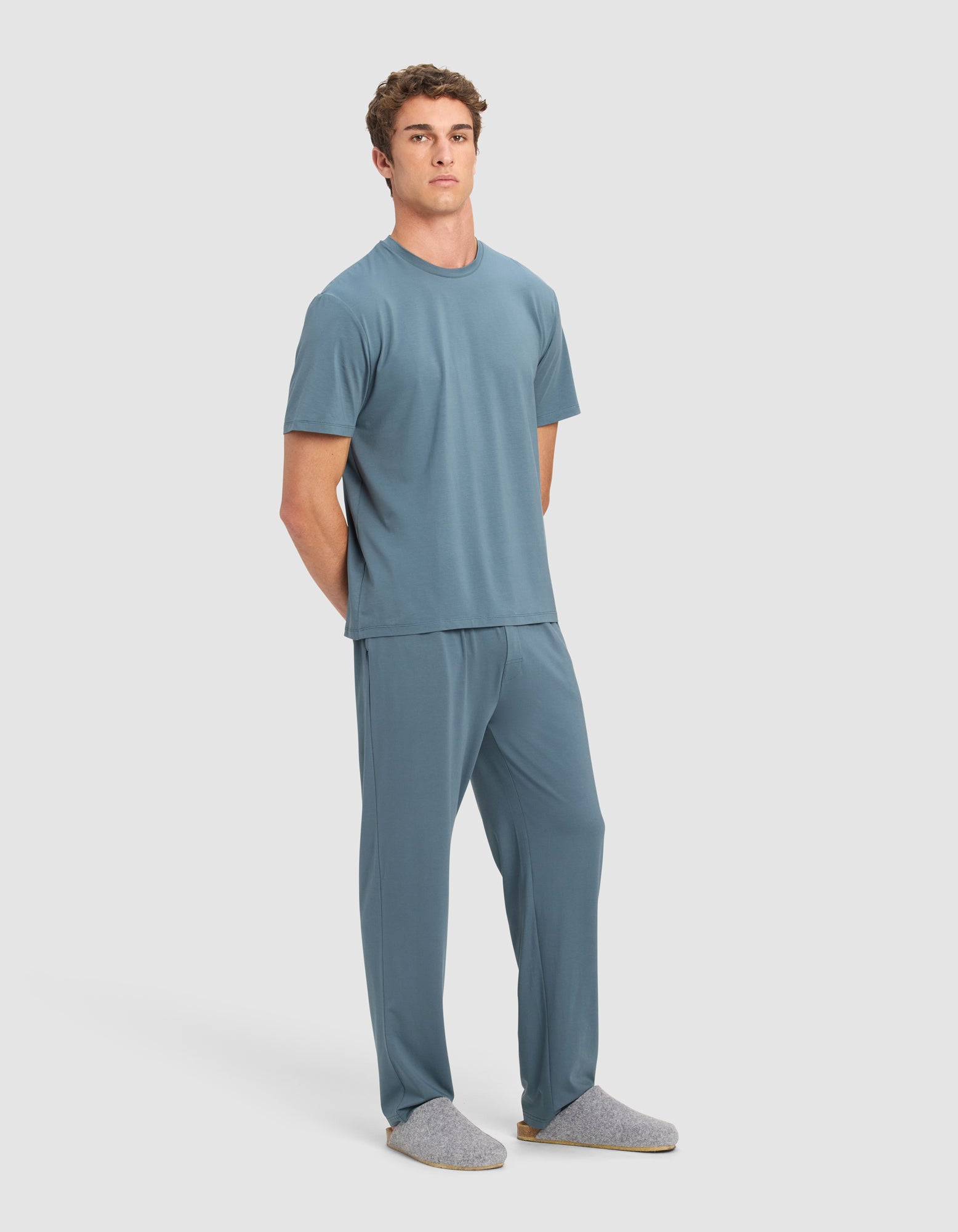 Men's First Layer Pajama Short Sleeve Tee & Pant Set - Image 2