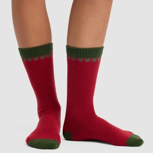 Mistletoe Plush Lounge Calf Sock