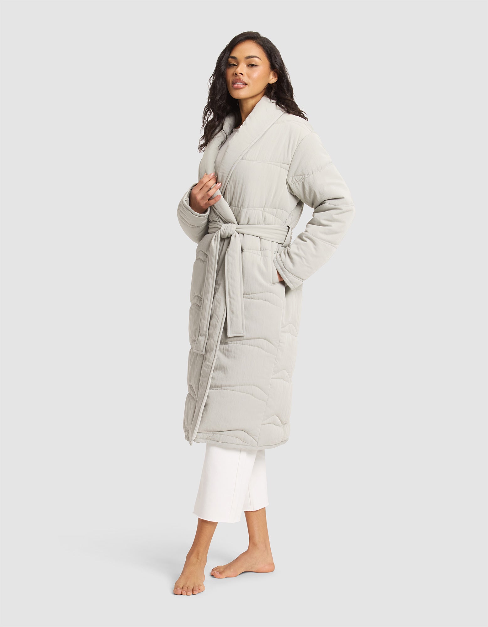 Women's Quilted House Coat - Image 3