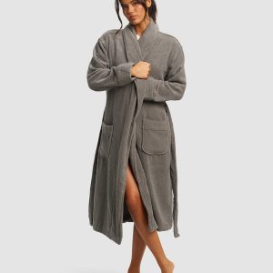 Ribbed Terry Bath Robe