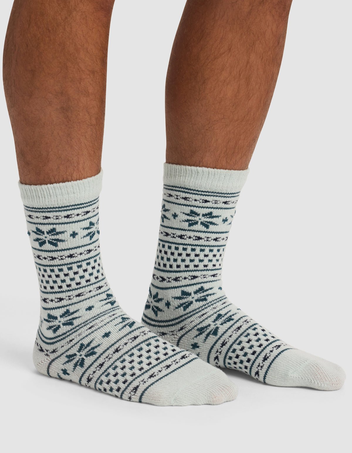 Snowflake Plush Lounge Calf Sock - Image 3