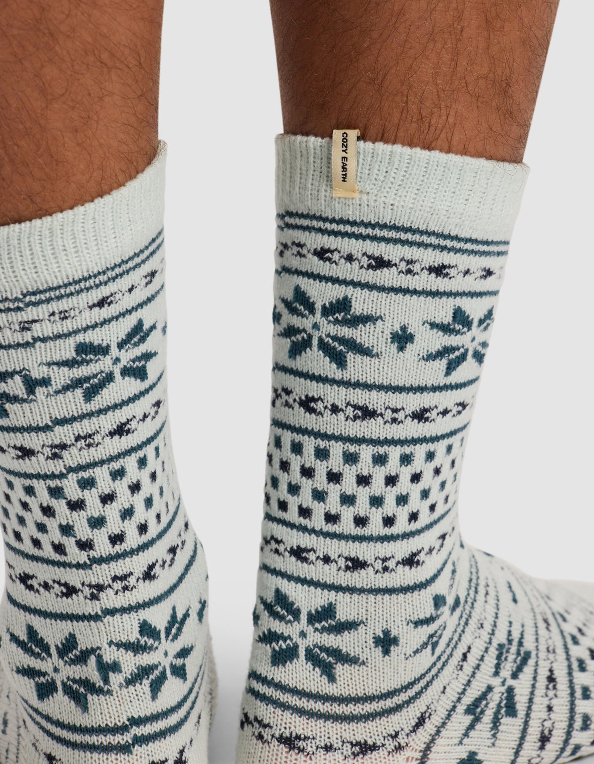 Snowflake Plush Lounge Calf Sock - Image 4