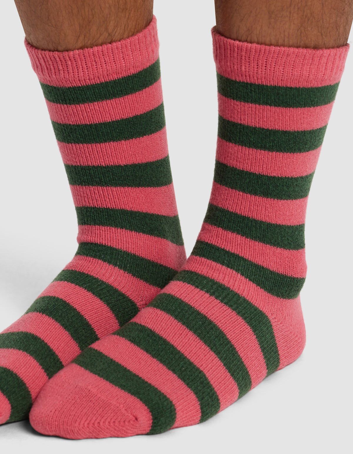 Striped Plush Lounge Calf Sock - Image 4