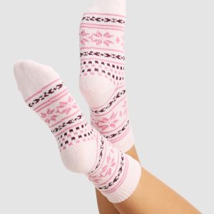 Snowflake Plush Lounge Quarter Sock