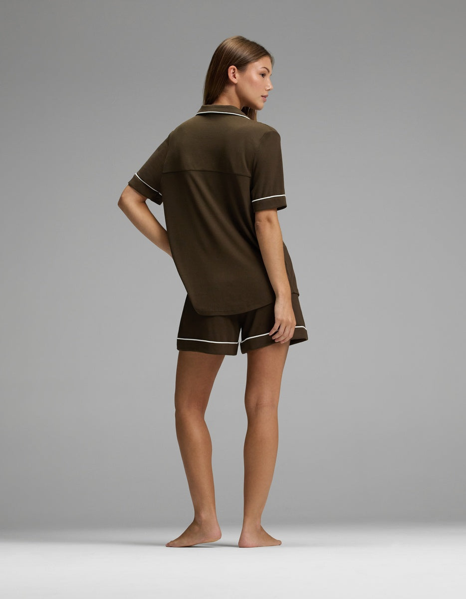 Women's Bamboo Rib-Knit Classic Short Sleeve Pajama Set - Image 2