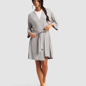 Women's Bamboo Stretch-Knit Kimono Robe