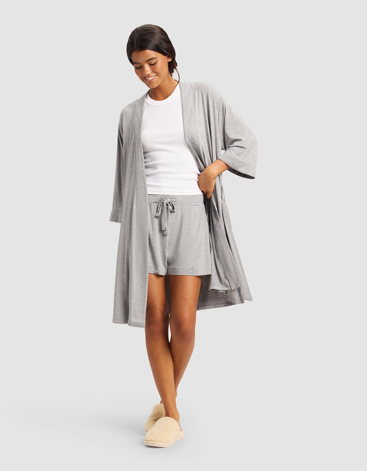 Women's Bamboo Stretch-Knit Kimono Robe - Image 4