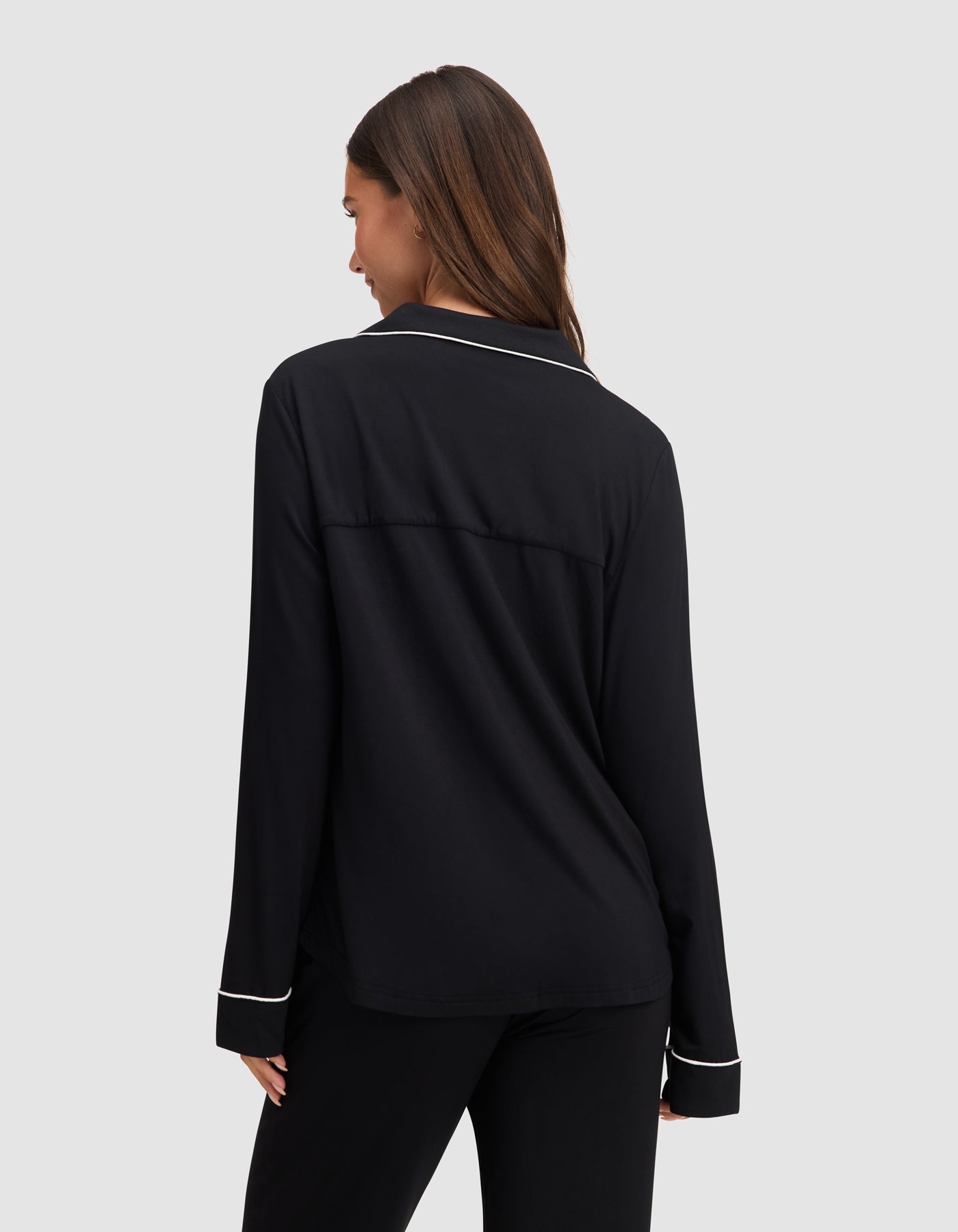 Women's Bamboo Stretch-Knit Long Sleeve Pajama Top TALL - Image 2