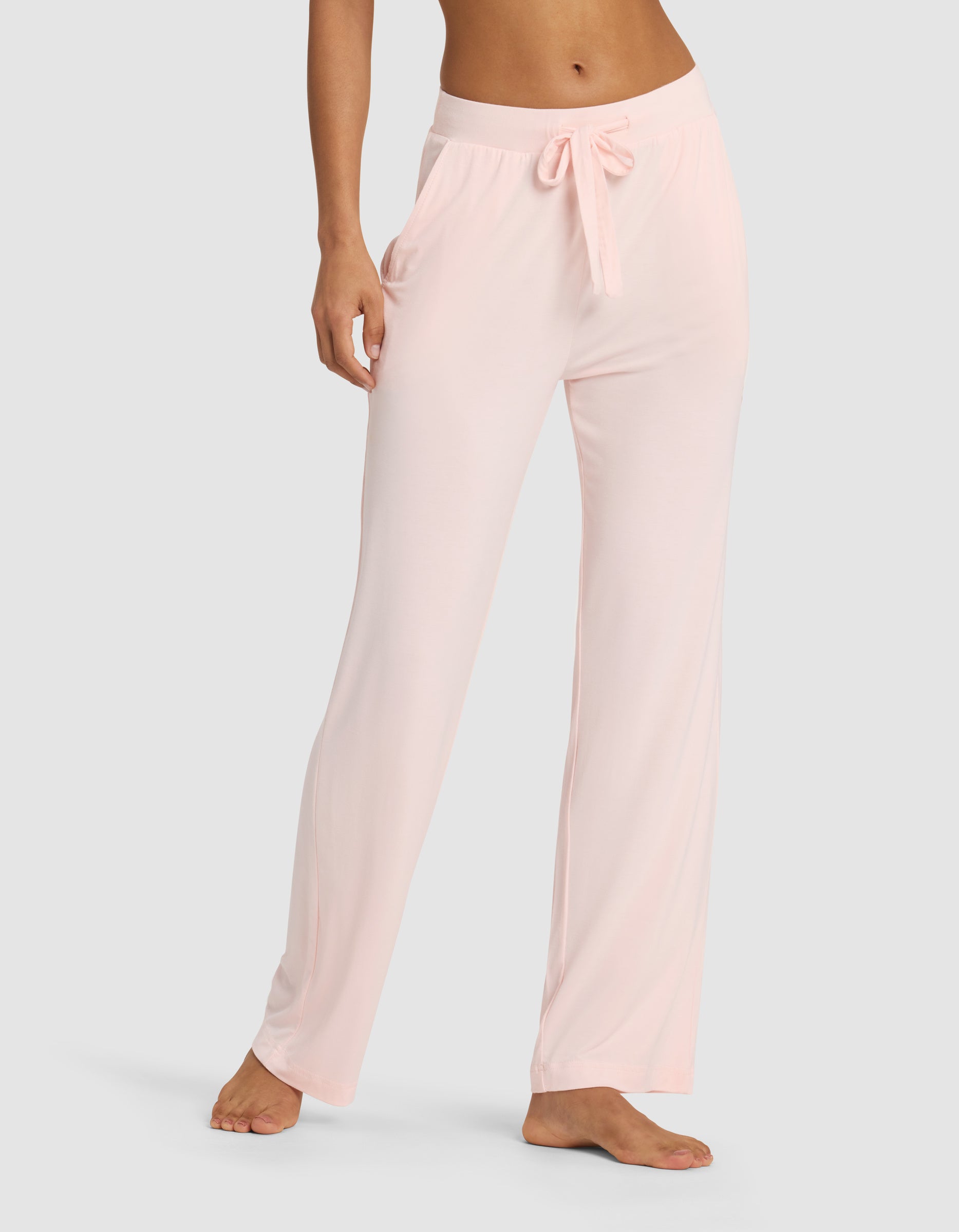 Women's Bamboo Stretch-Knit Long Sleeve Lounge Tee & Pant Set - Image 6