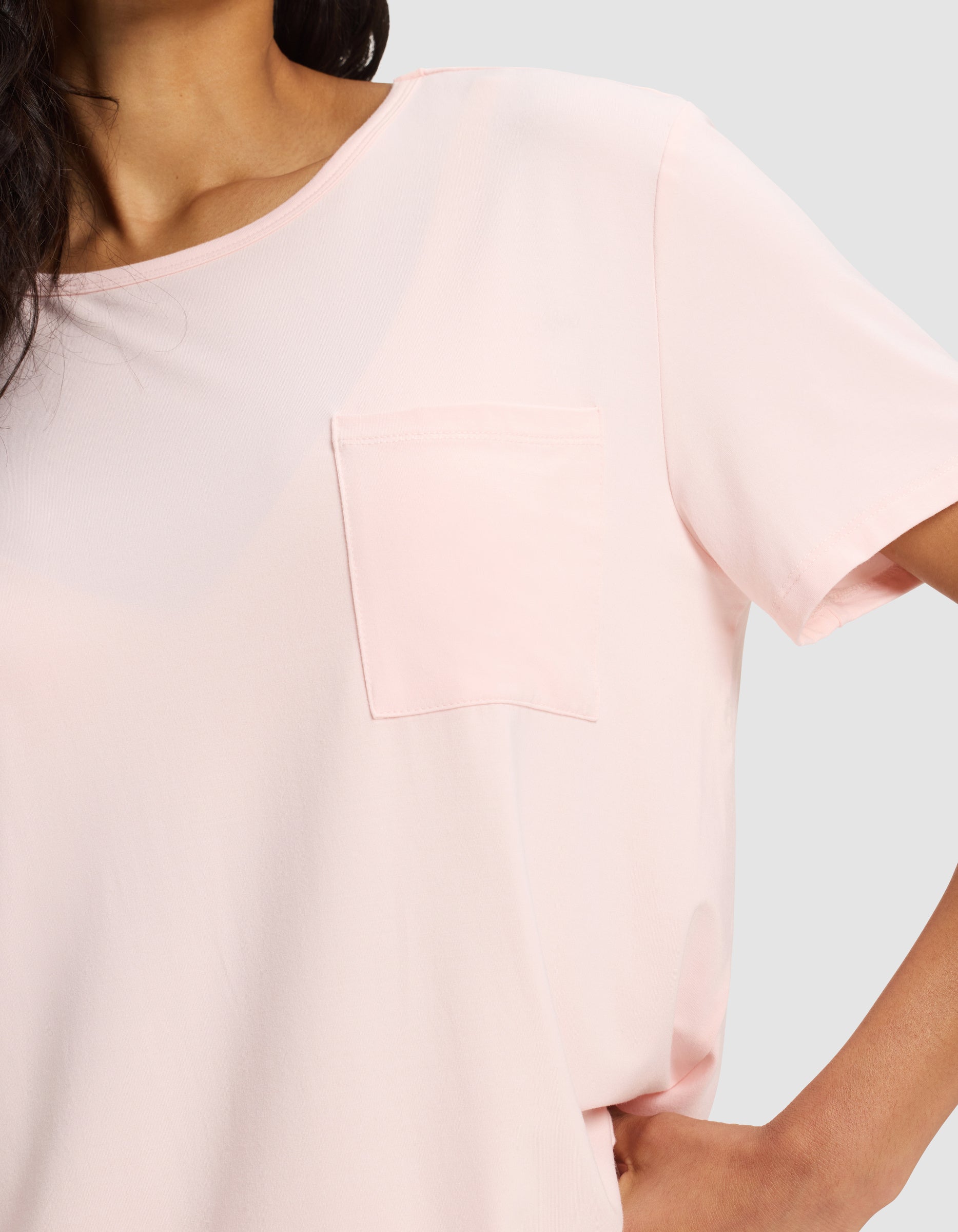 Women's Bamboo Stretch-Knit Lounge Tee & Shorts Set - Image 5