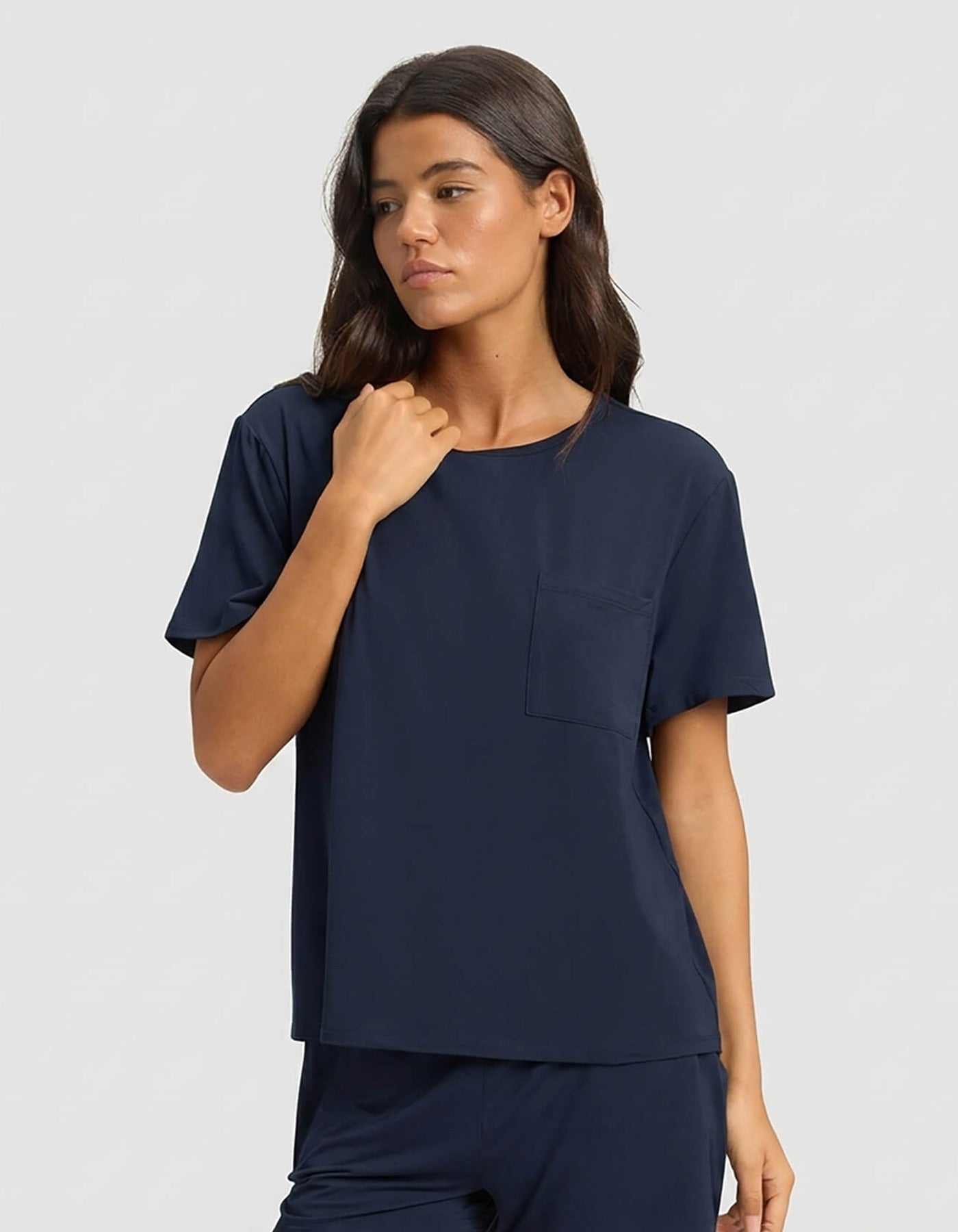 Women's Bamboo Stretch-Knit Lounge Tee & Pants Set - Image 2