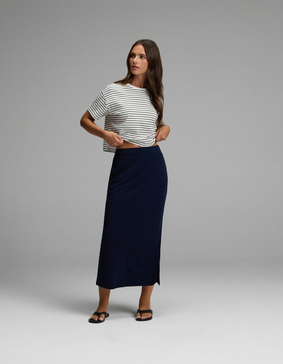 Women's Brushed Bamboo Midi Skirt - Image 5