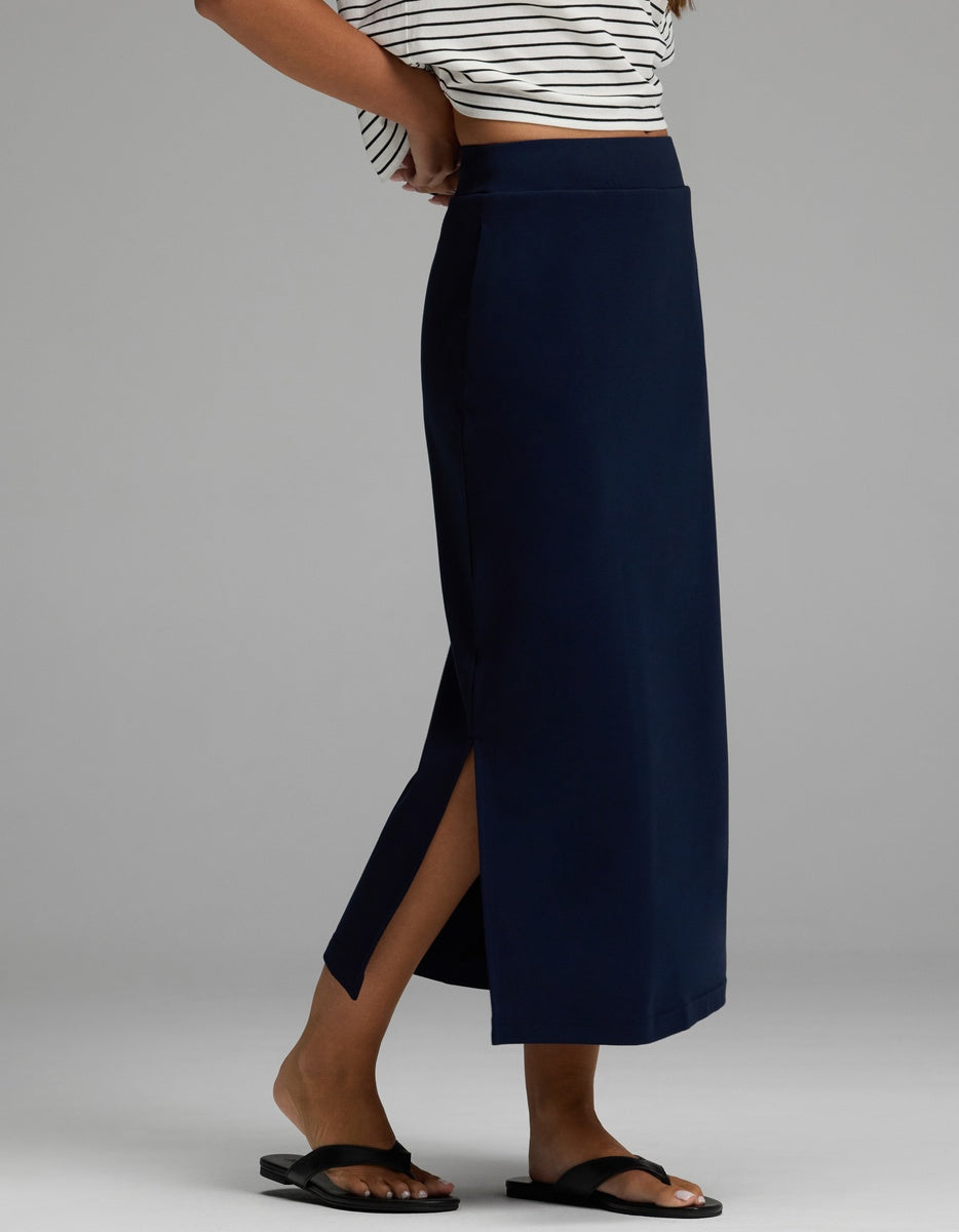 Women's Brushed Bamboo Midi Skirt
