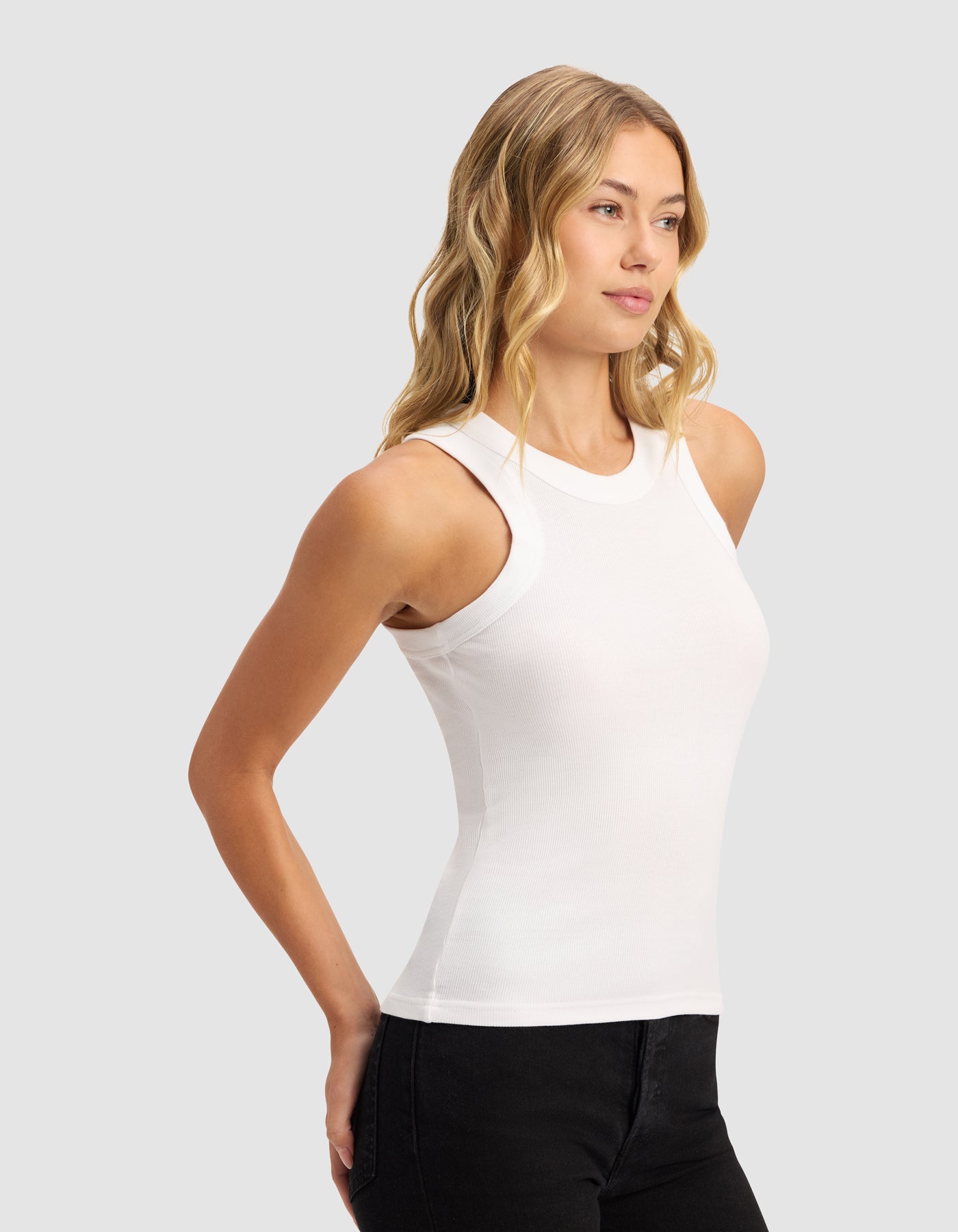 Women's Fine Ribbed Tank - Image 2