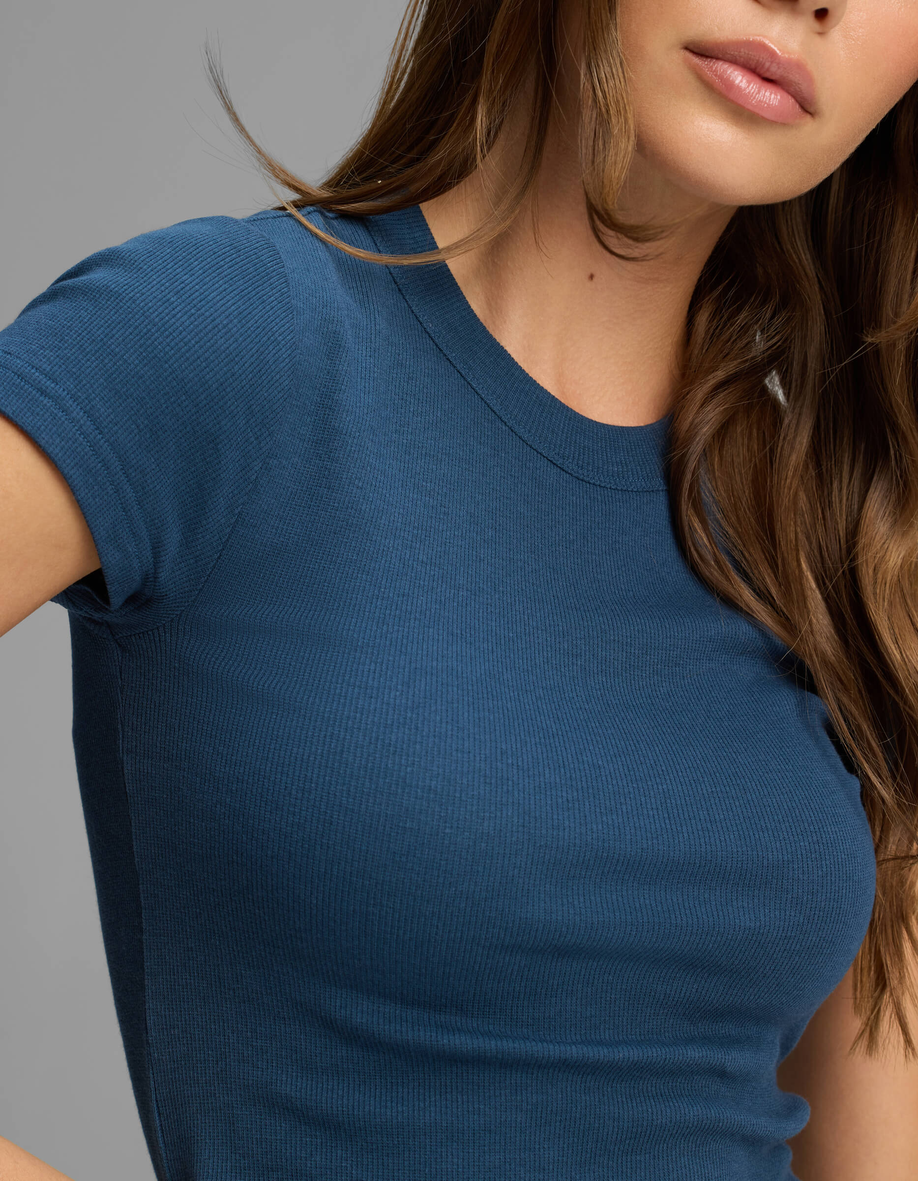 Women's Fine Ribbed Tee - Image 3