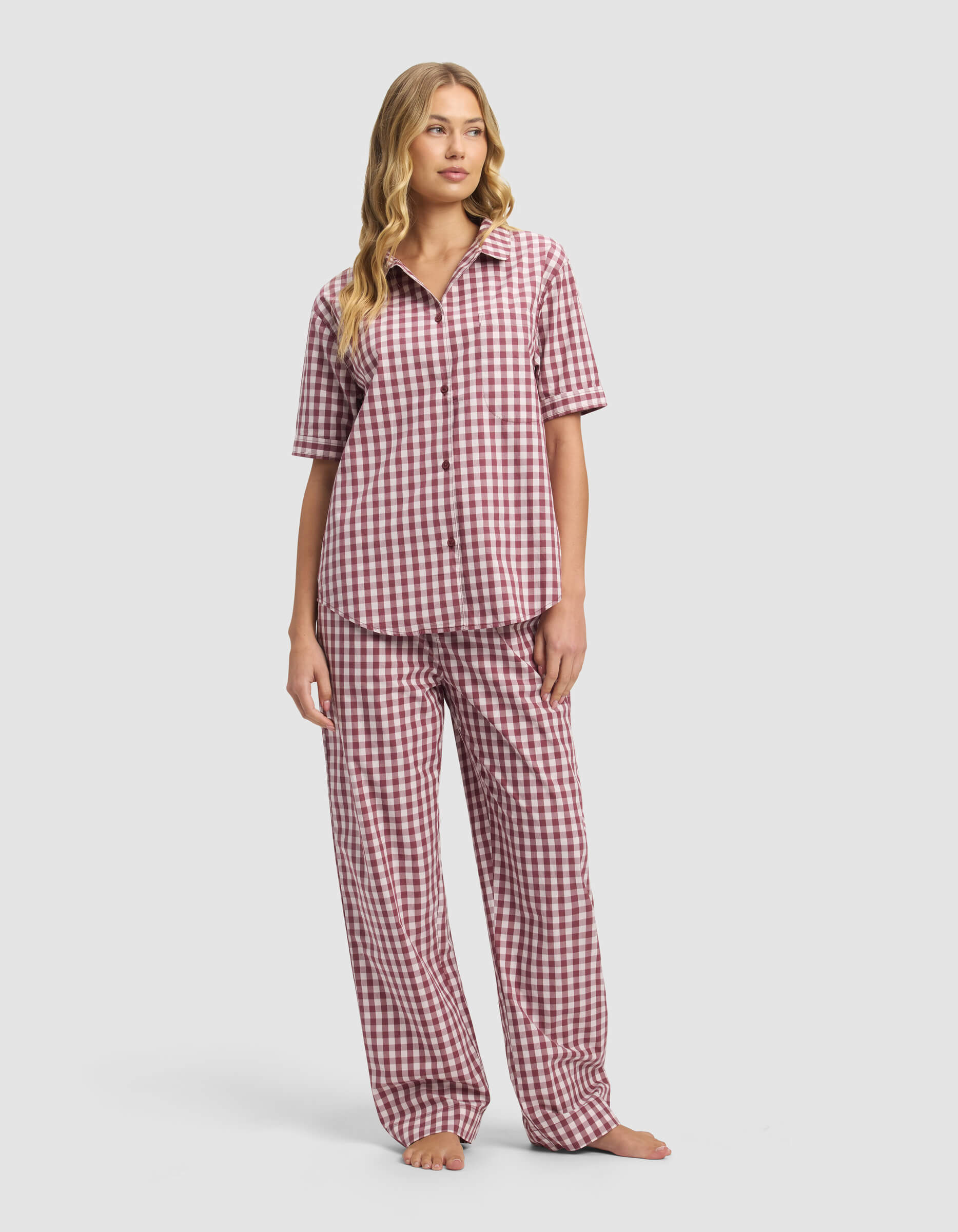 Women's Sutton Short Sleeve & Pant Pajama Set - Image 4
